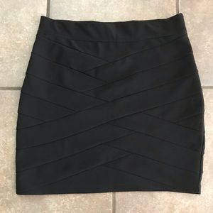 Black tight mini skirt!